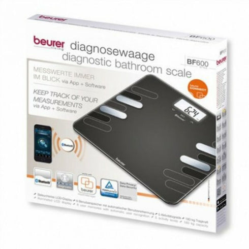 Báscula Digital con Bluetooth Beurer BF600 Antracita 180 kg